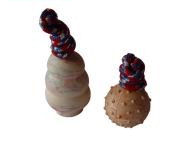 Multi-colored cotton blend bones. Multi-colored cotton blend bones.