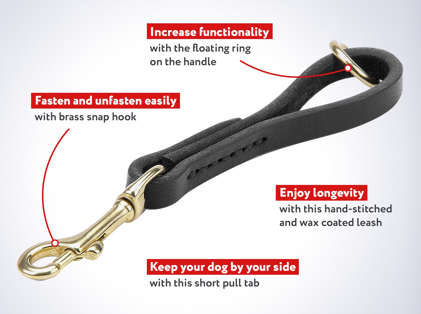 pull tab dog leash