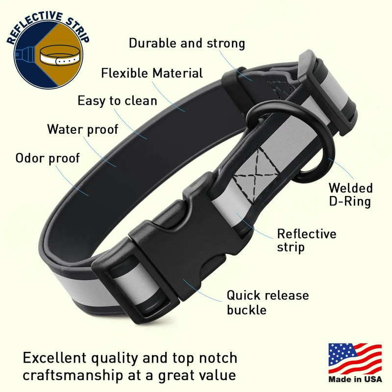 Biothane Reflective 【Collar】 With Quick Release Buckle : Cane Corso dog ...